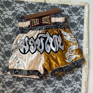 Gold and Silver Muay Thai Boxing Shorts